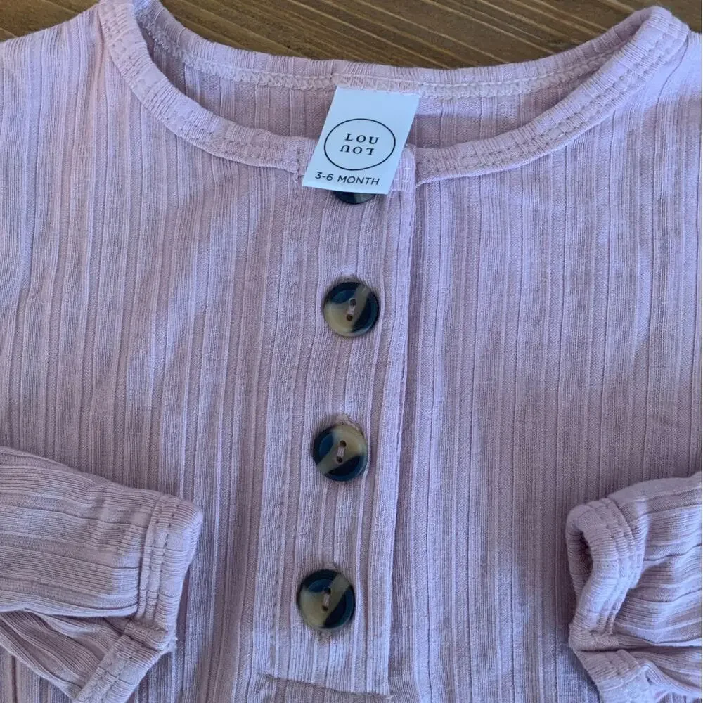 Lou‎ Lou Pink Tie Gown size 3-6mo